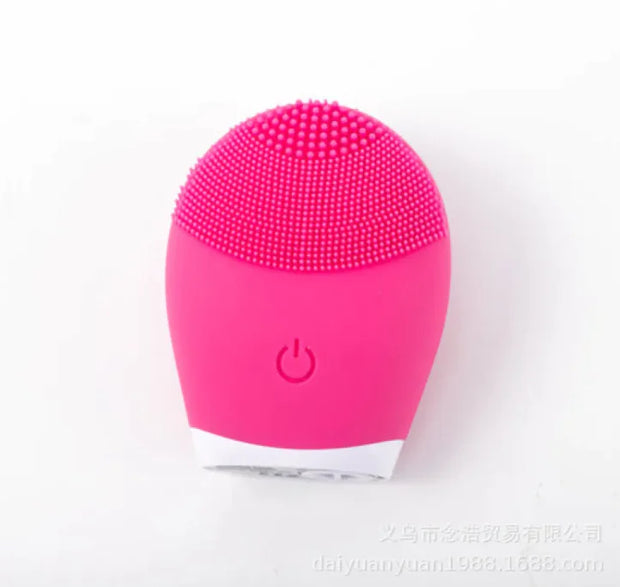 Ultrasonic Silicone Facial Cleansing Brush - Electric Skin Care Device